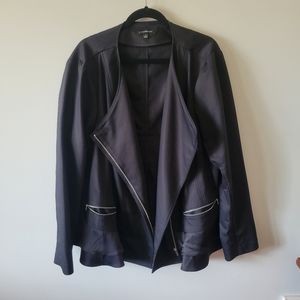 Lane Bryant Black 28 moto jacket blazer